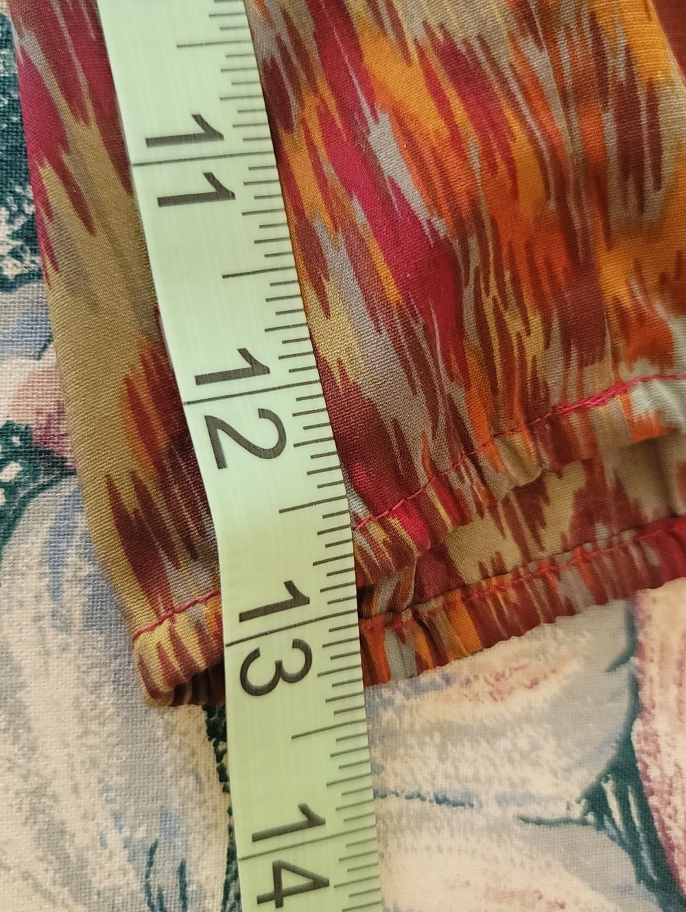 Chadwicks Multicolor Printed Peasant Blouse - Pink, Orange, Tan - Picture 6 of 7
